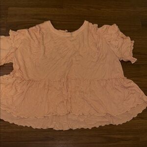 Peach Ruffled Blouse